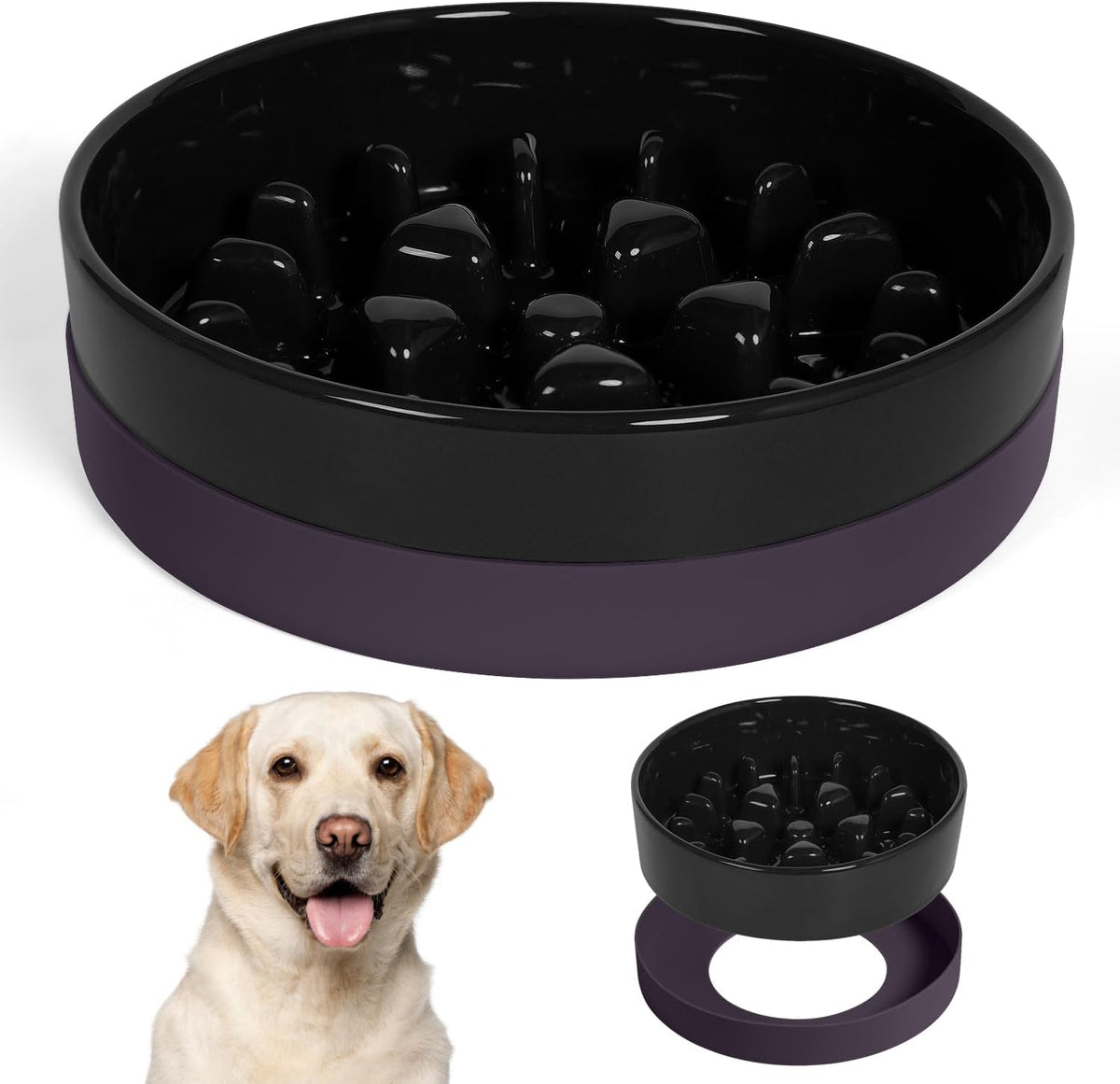 Elite Pets Ceramic Slow Feeder Bowl