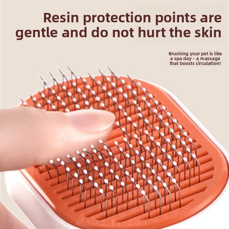 Elite Pets Self-Cleaning Slicker Brush — One-Click Deshedding Comb for Dogs & Cats