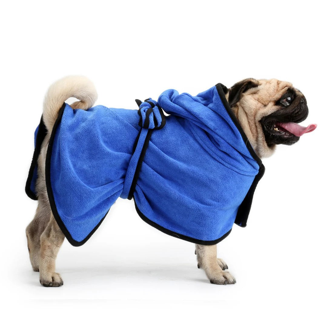 Elite Pets Microfiber Dog Drying Coat — Quick-Dry Bathrobe Wrap for Dogs